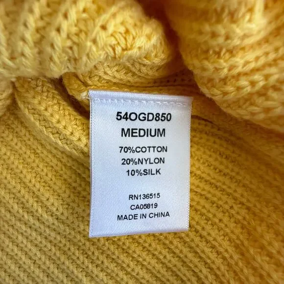 One Grey Day Orson Knit Crop Tank Cotton Silk Blend Sunbeam Butter Yellow Sz Med - Picture 11 of 14